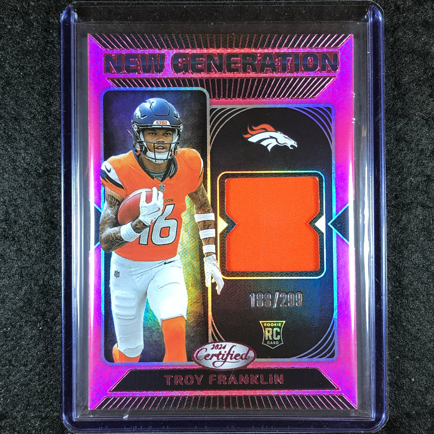 2024 Certified Football TROY FRANKLIN New Generation Rookie Jersey Pink 188/299