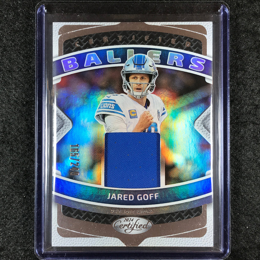 2024 Certified Football JARED GOFF Certified Ballers Jersey Relic 165/249