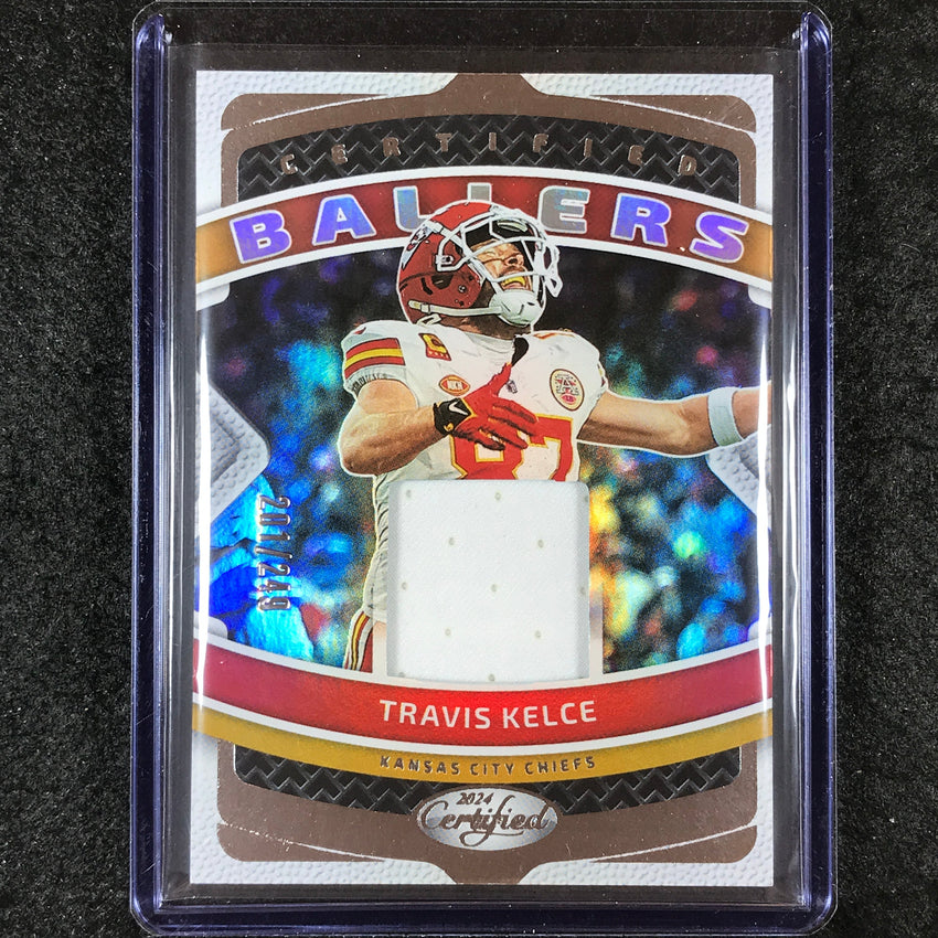 2024 Certified Football TRAVIS KELCE Certified Ballers Jersey Relic 201/249
