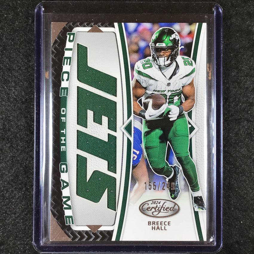 2024 Certified Football BREECE HALL Piece of the Game Jersey Relic 155/249
