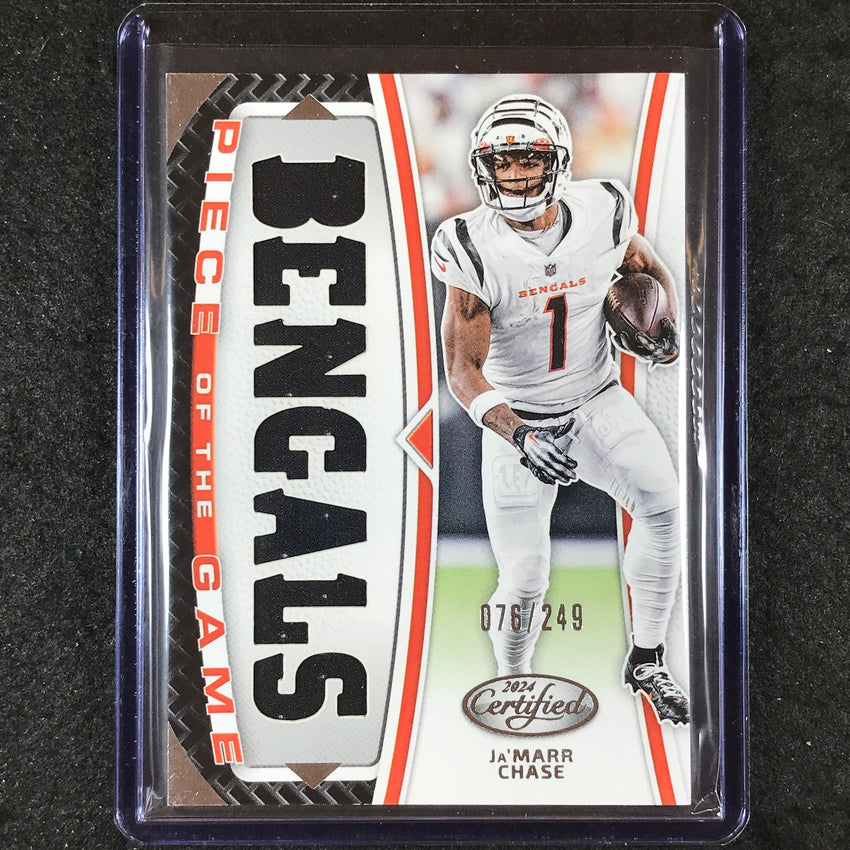 2024 Certified Football JA'MARR CHASE Piece of the Game Jersey Relic 76/249