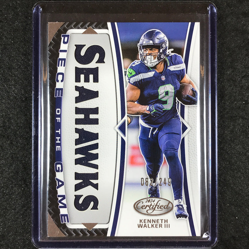 2024 Certified Football KENNETH WALKER III Piece of the Game Jersey Relic 82/249