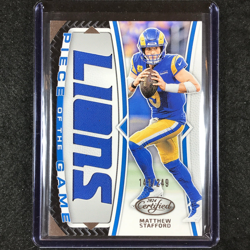 2024 Certified Football MATTHEW STAFFORD Piece of the Game Jersey Relic 141/249