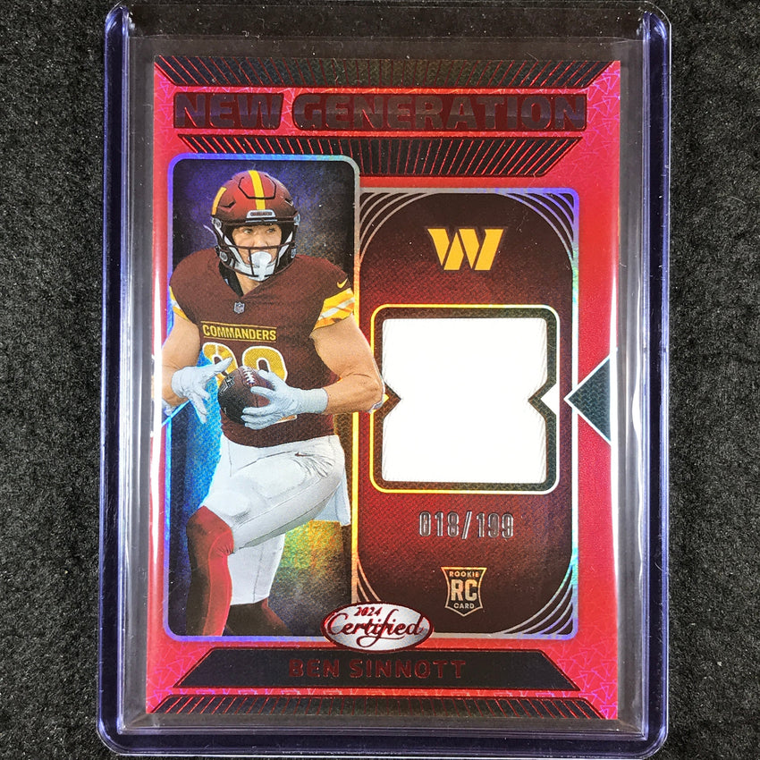 2024 Certified Football BEN SINNOTT New Generation Rookie Jersey Red 18/199