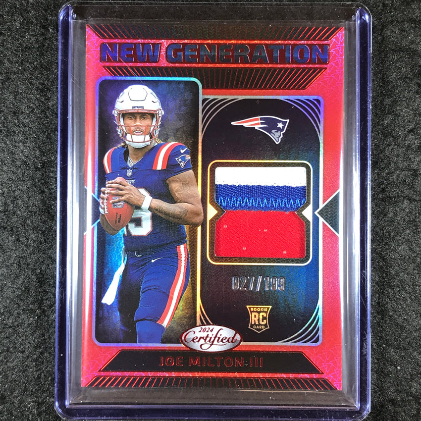 2024 Certified Football JOE MILTON New Generation Rookie Patch Relic Red 27/199