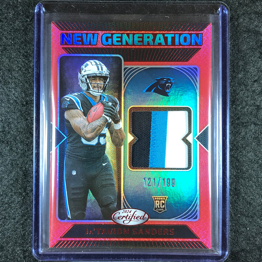 2024 Certified Football JA'TAVION SANDERS New Generation Rookie Patch 121/199