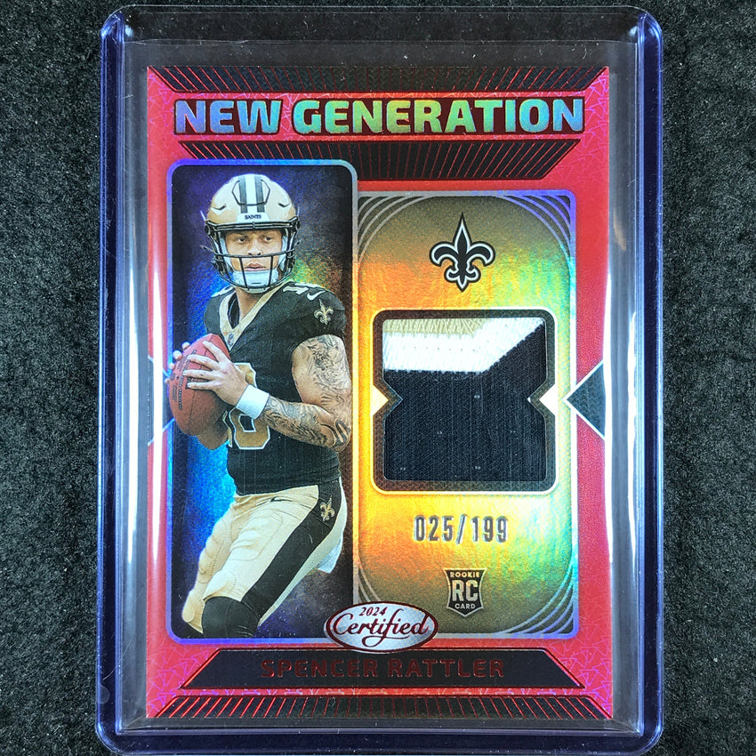 2024 Certified Football SPENCER RATTLER New Generation Rookie Patch Red 25/199