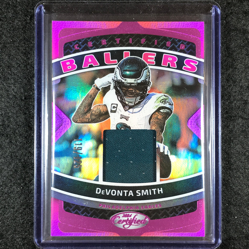 2024 Certified Football DEVONTA SMITH Certified Ballers Jersey Pink 119/125
