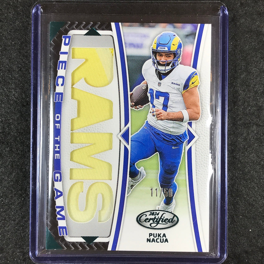 2024 Certified Football PUKA NACUA Piece of the Game Patch Relic Teal 11/50
