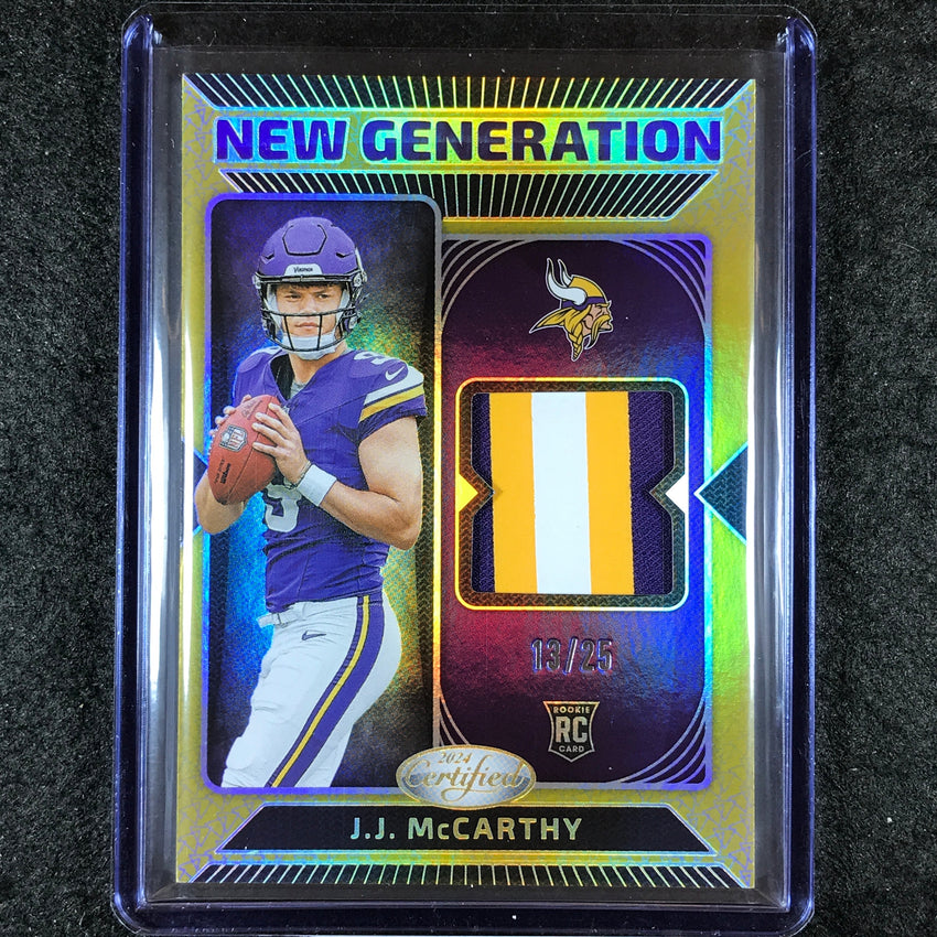 2024 Certified Football J.J. MCCARTHY New Generation Rookie Patch Gold 13/25