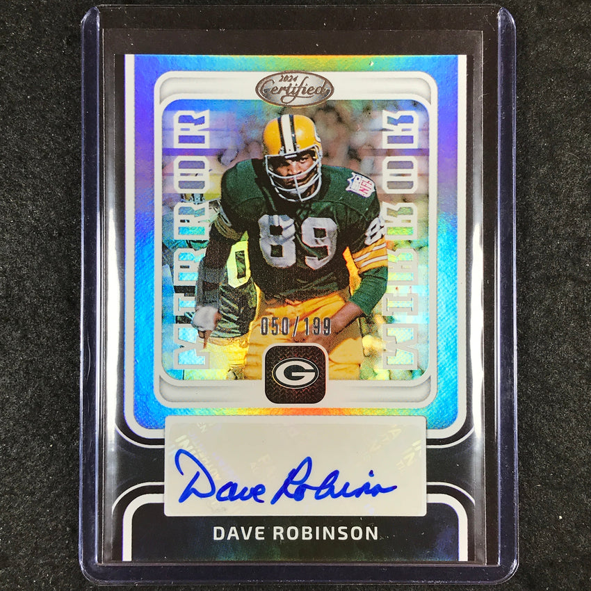 2024 Certified Football DAVE ROBINSON Mirror Signatures Auto Base 50/199
