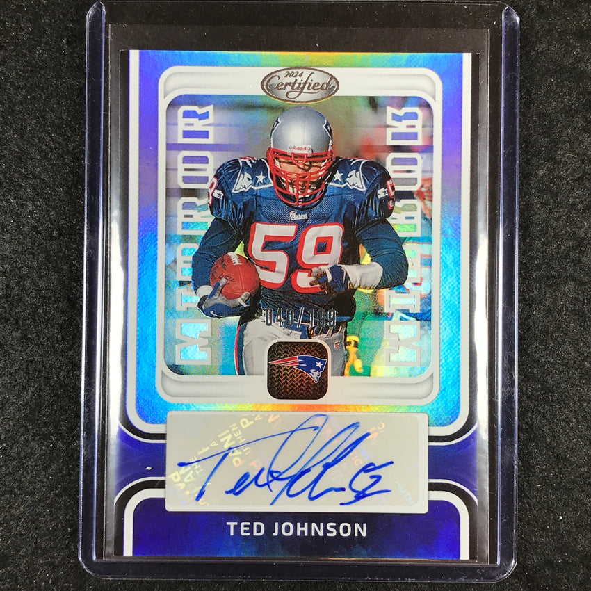 2024 Certified Football TED JOHNSON Mirror Signatures Auto Base 40/199