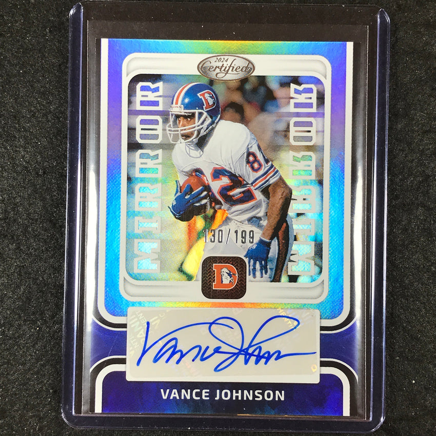 2024 Certified Football VANCE JOHNSON Mirror Signatures Auto Base 130/199