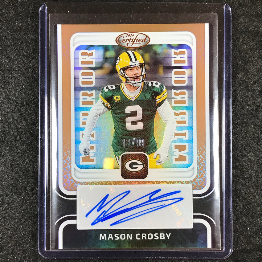 2024 Certified Football MASON CROSBY Mirror Signatures Auto Bronze 13/99