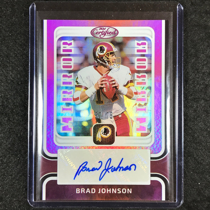 2024 Certified Football BRAD JOHNSON Mirror Signatures Auto Pink 57/75