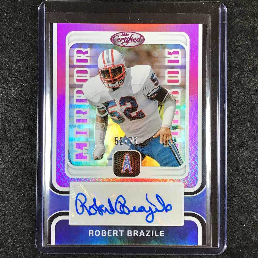 2024 Certified Football ROBERT BRAZILE Mirror Signatures Auto Pink 52/75