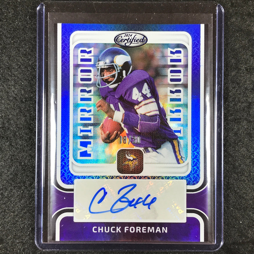 2024 Certified Football CHUCK FOREMAN Mirror Signatures Auto Blue 18/30