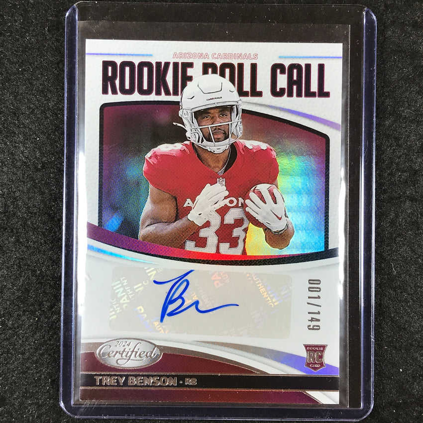 2024 Certified Football TREY BENSON Rookie Roll Call Auto Base 1/149