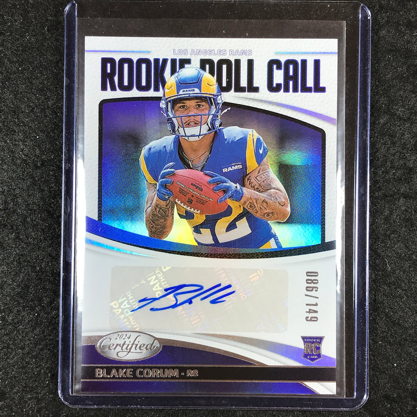 2024 Certified Football BLAKE CORUM Rookie Roll Call Auto Base 86/149