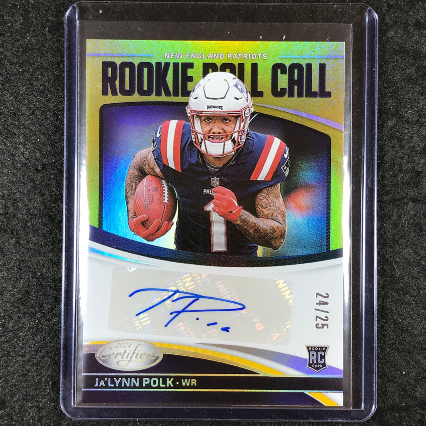 2024 Certified Football JA'LYNN POLK Rookie Roll Call Auto Gold 24/25