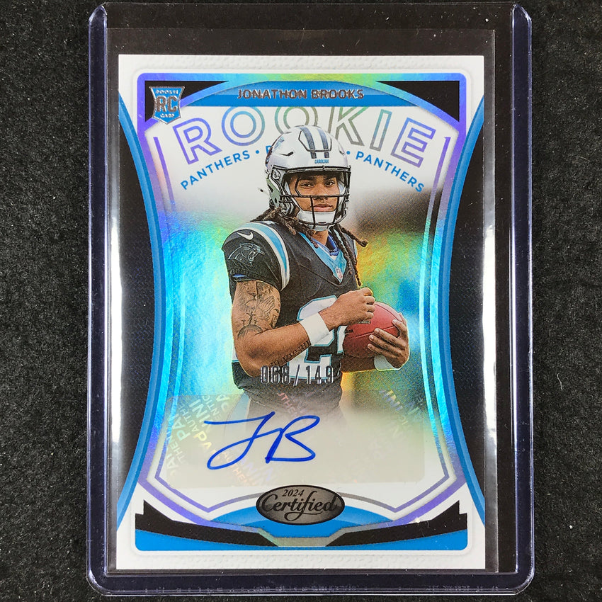 2024 Certified Football JONATHON BROOKS Rookie Signatures Auto Base 68/149