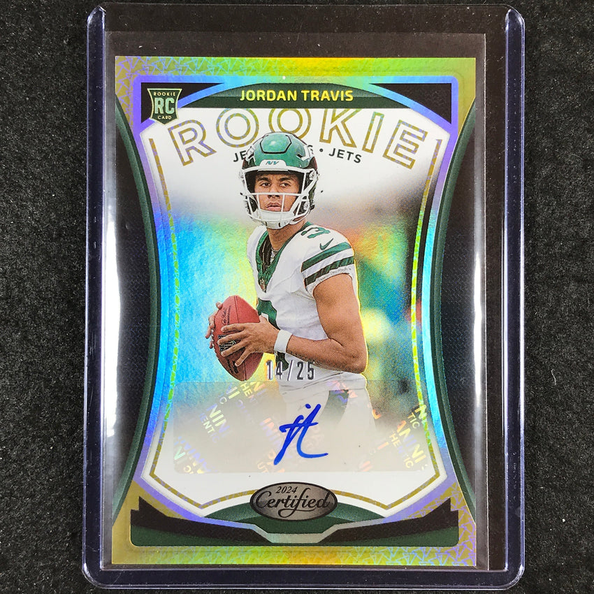 2024 Certified Football JORDAN TRAVIS Rookie Signatures Auto Gold 14/25