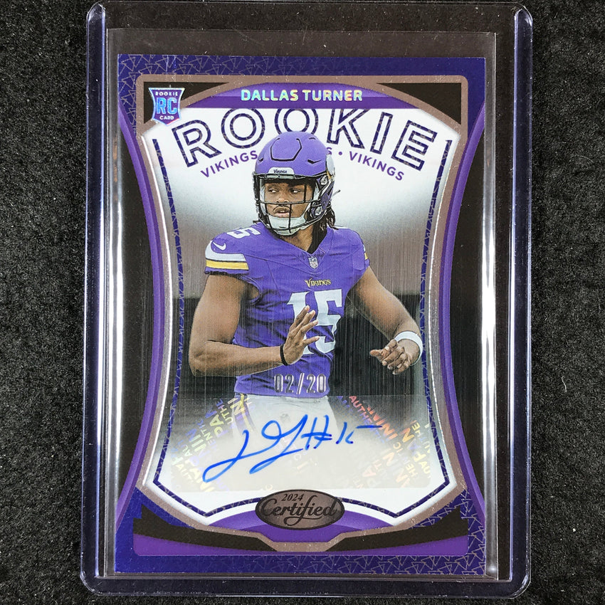 2024 Certified Football DALLAS TURNER Rookie Signatures Auto Blue 2/20