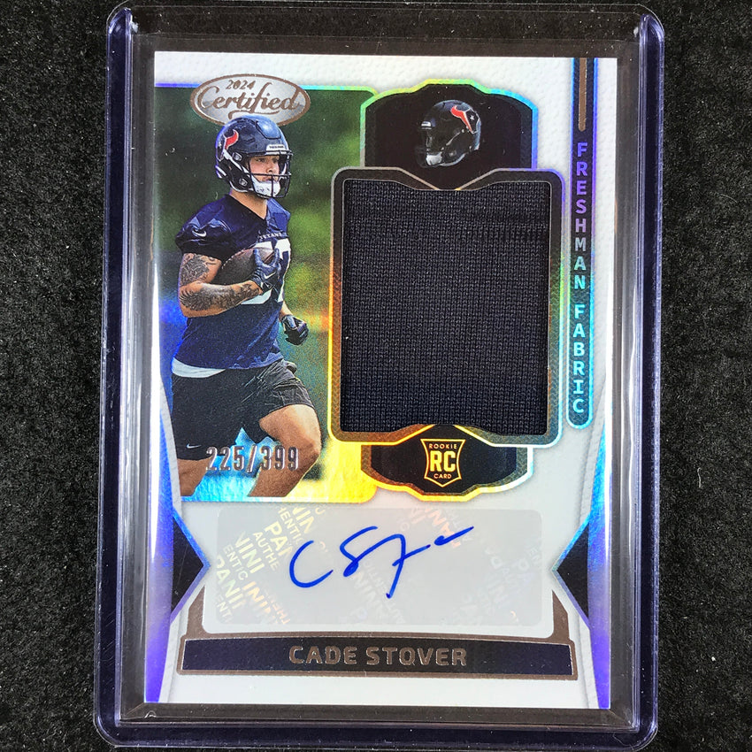 2024 Certified Football CADE STOVER Freshman Fabrics Rookie Jersey Auto 225/399