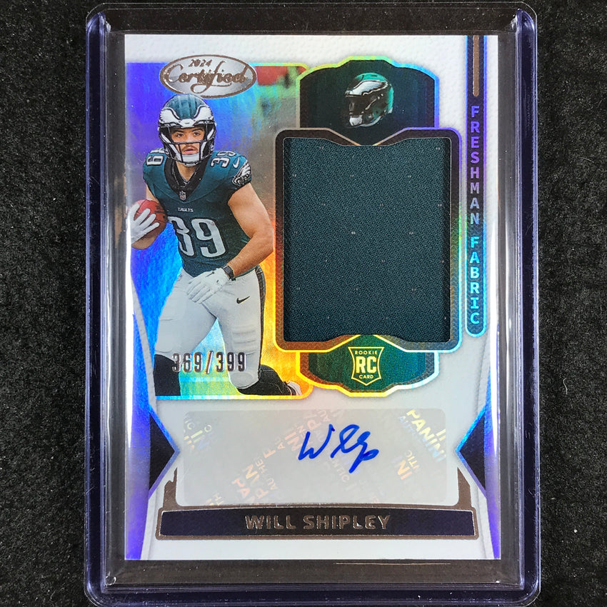 2024 Certified Football WILL SHIPLEY Freshman Fabrics Rookie Jersey Auto 369/399