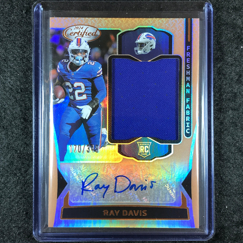 2024 Certified Football RAY DAVIS Freshman Fabrics Rookie Jersey Auto 170/349
