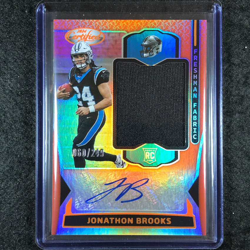 2024 Certified Football JONATHON BROOKS Freshman Rookie Jersey Auto 60/249
