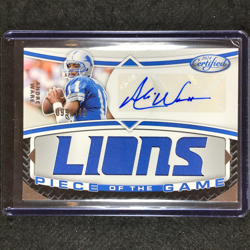 2024 Certified Football ANDRE WARE Piece of the Game Relic Auto 99/149