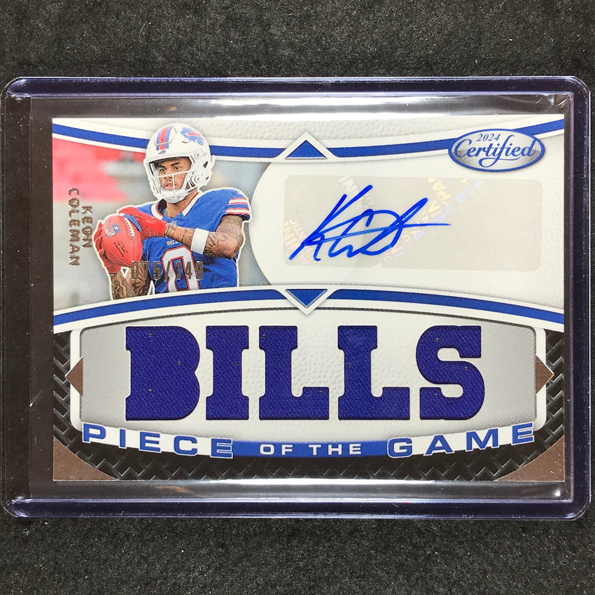 2024 Certified Football KEON COLEMAN Piece of the Game Rookie Relic Auto 75/149