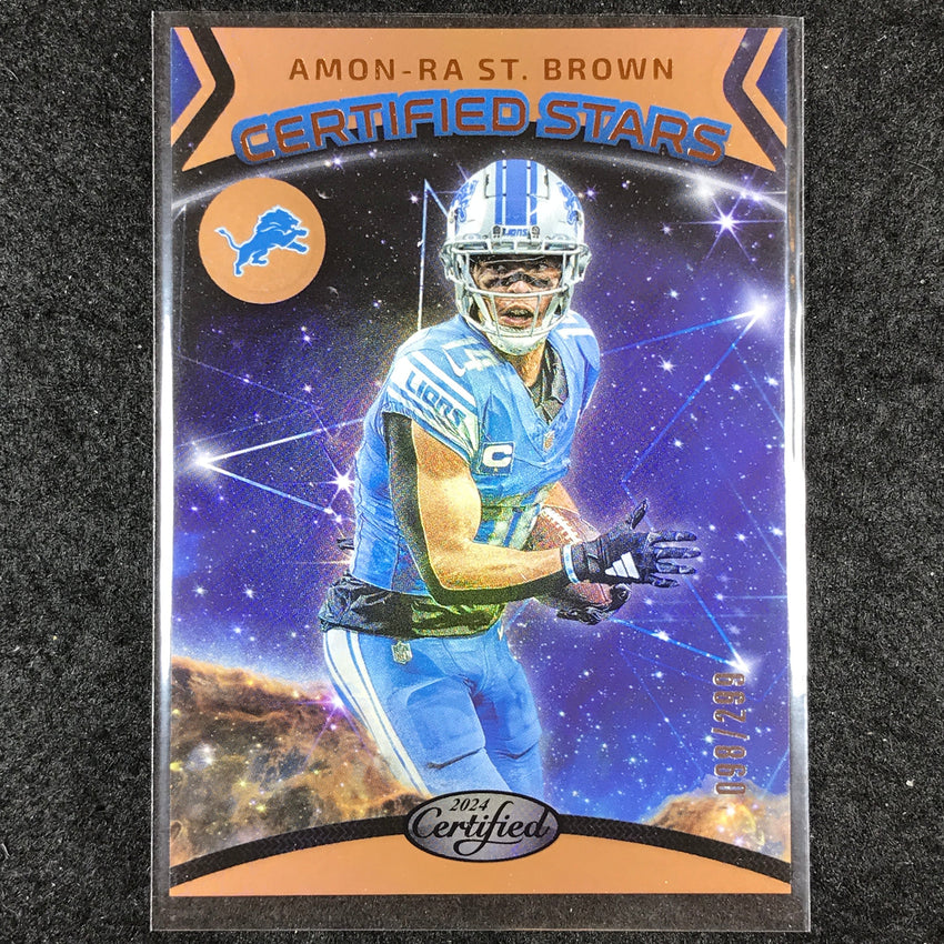 2024 Certified Football AMON RA ST. BROWN Certified Stars Bronze 98/299 #6