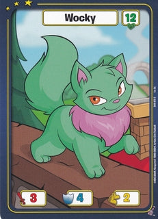 FOIL Wocky - (Green) - DON-072 - C - Neopets TCG  Defenders of Neopia 1st Edition
