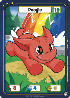 FOIL Poogle (Red) - DON-049 - C - Neopets TCG  Defenders of Neopia 1st Edition