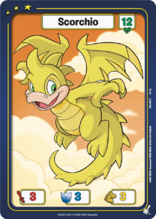 FOIL Scorchio (Yellow) - DON-055 - C - Neopets TCG  Defenders of Neopia 1st Edition