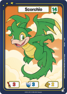 FOIL Scorchio (Green) - DON-056 - C - Neopets TCG  Defenders of Neopia 1st Edition