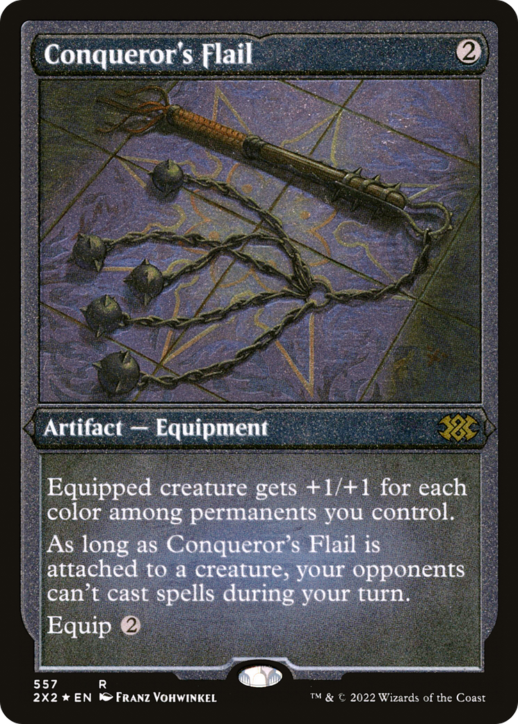 [ EF ] [FOIL] Conqueror's Flail (Foil Etched) #557 - RARE 2X2 - Double Masters 2022