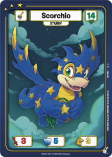 FOIL Scorchio (Starry) - DON-108 - R - Neopets TCG  Defenders of Neopia 1st Edition