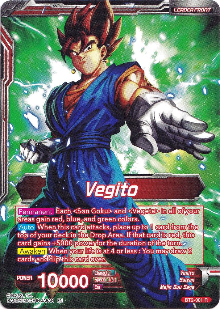 Vegito // Fusion Warrior Super Saiyan Vegito - BT2-001 - Rare - Collector's Selection Vol. 1