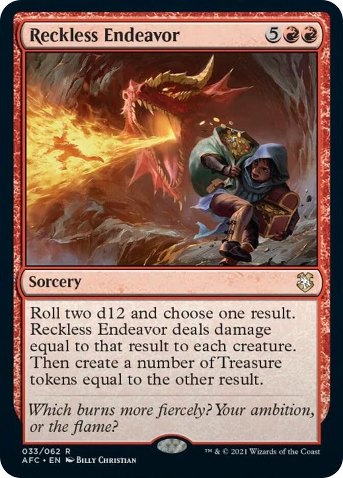Reckless Endeavour - 033/062 - Rare Adventures in the Forgotten Realms Commander
