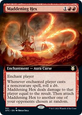 EXTENDED ART Maddening Hex - #301 - Rare Adventures in the Forgotten Realms Commander