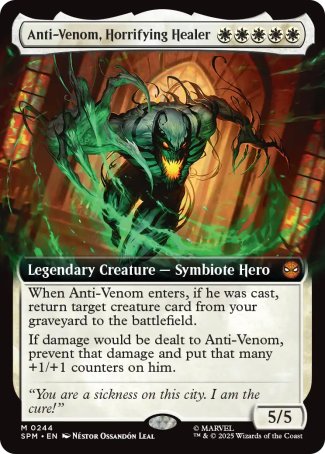 FOIL EXTENDED Anti-Venom, Horrifying Healer - #244 Mythic Marvel's Spider-Man