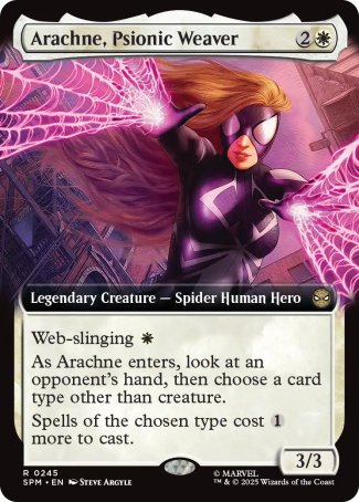 EXTENDED Arachne, Psionic Weaver - #245 Rare Marvel's Spider-Man