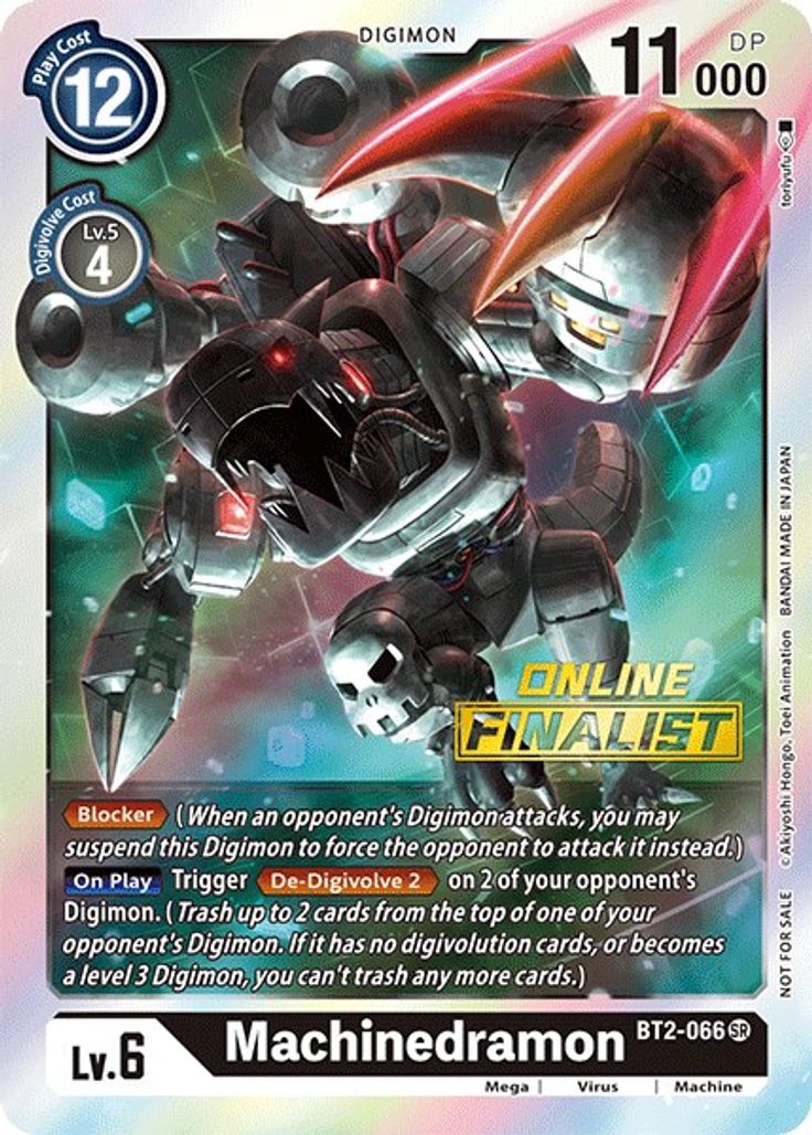 Machinedramon - Bt2-066 - 2021 Championship Online Finalist Stamp Promo