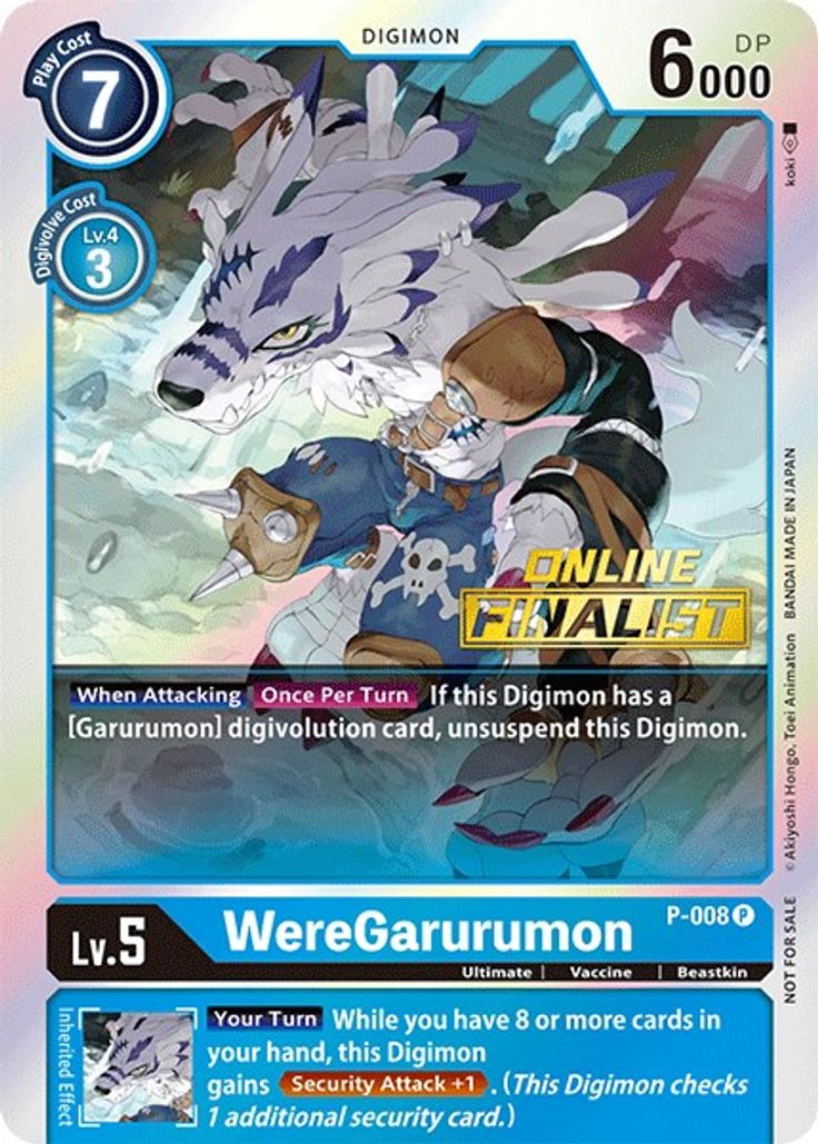 Weregarurumon - P-008 - 2021 Championship Online Finalist Stamp Promo