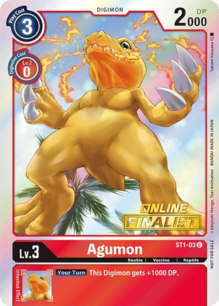 Agumon - St1-03 - 2021 Online Championship Finalist Stamp Promo