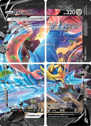 Zacian V UNION Complete 4-Card Set - Pokemon SWSH Sword & Shield Promo