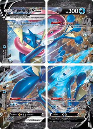 Greninja V UNION Complete 4-Card Set - Pokemon SWSH Sword & Shield Promo